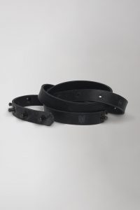 latex belt with black oxidiced rivets nicoline hansen