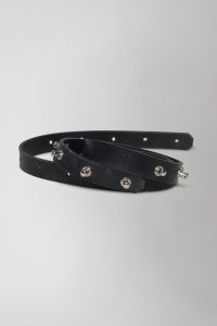 latex belt with silver rivets nicoline hansen